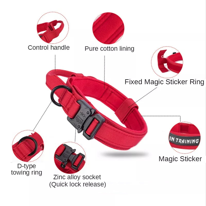 Durable Tactical Dog Collar and Leash