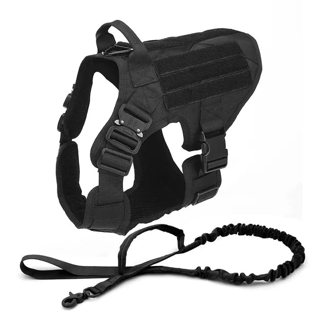 Tactical Dog Harness and Leash Set