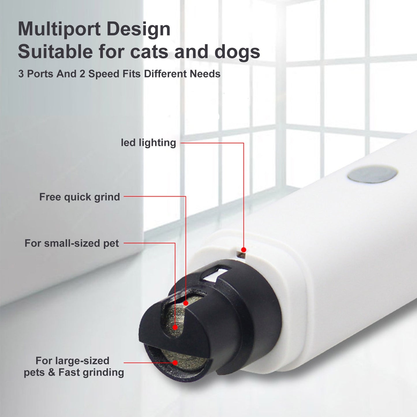 Rechargeable LED Dog Nail Grinder