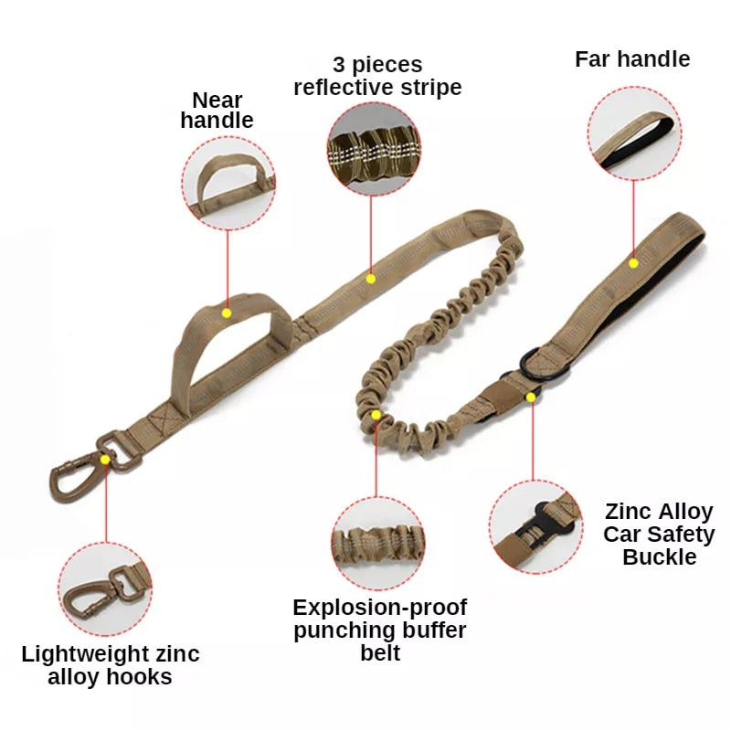 Durable Tactical Dog Collar and Leash