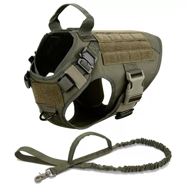 Tactical Dog Harness and Leash Set