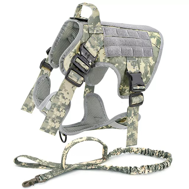 Tactical Dog Harness and Leash Set