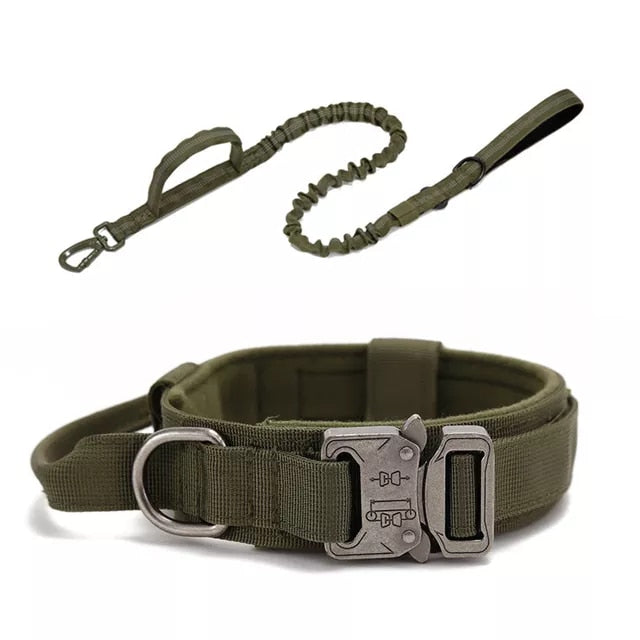 Durable Tactical Dog Collar and Leash