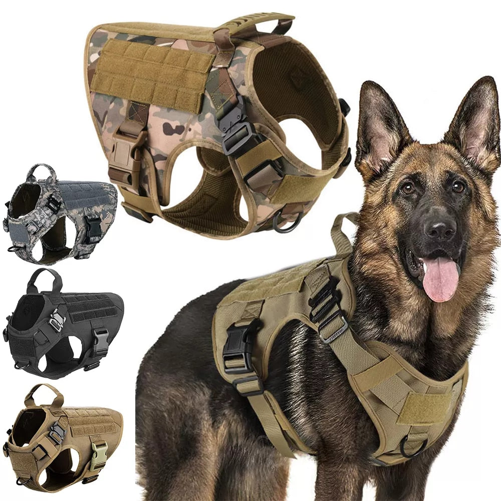 Tactical Dog Harness and Leash Set