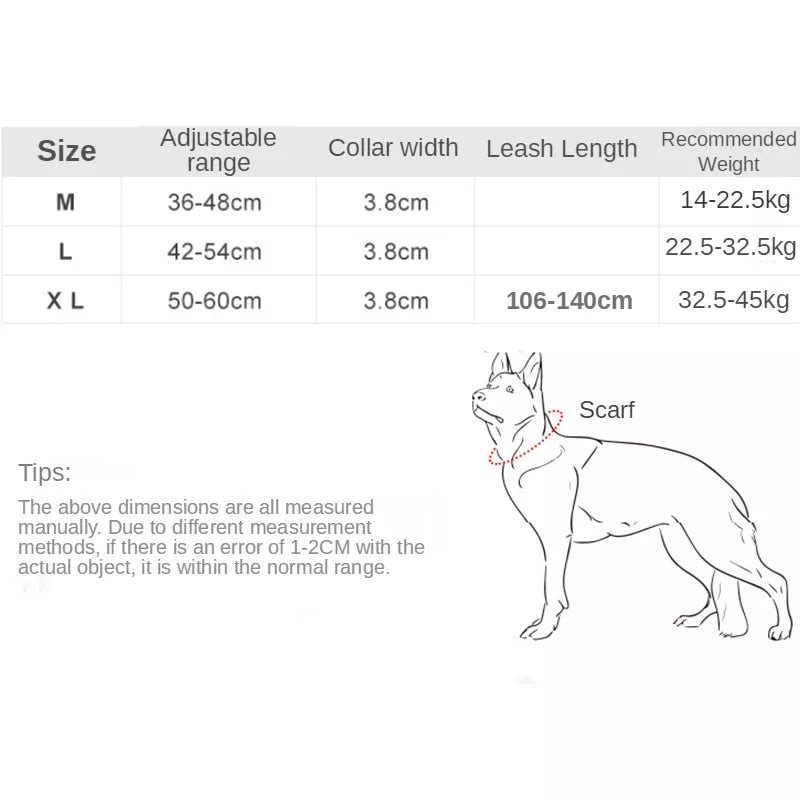 Durable Tactical Dog Collar and Leash