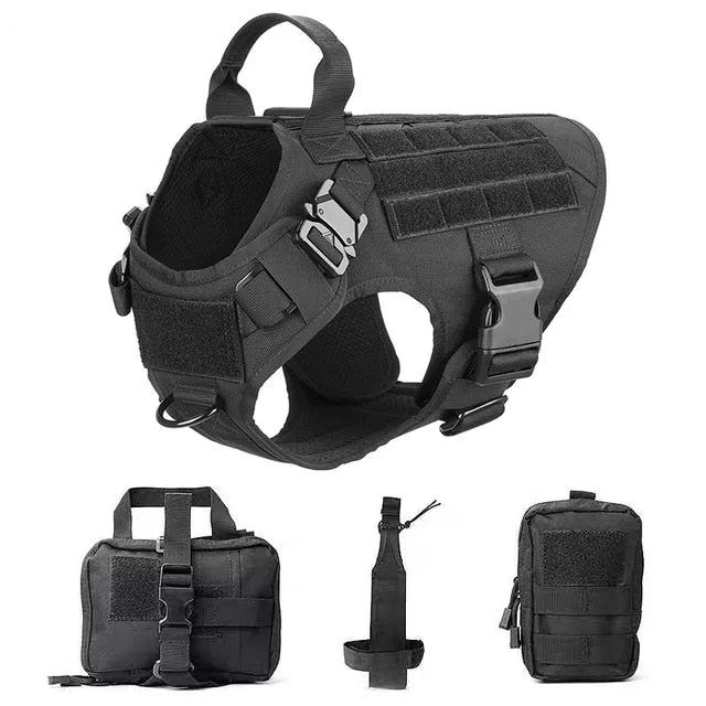 Tactical Dog Harness and Leash Set