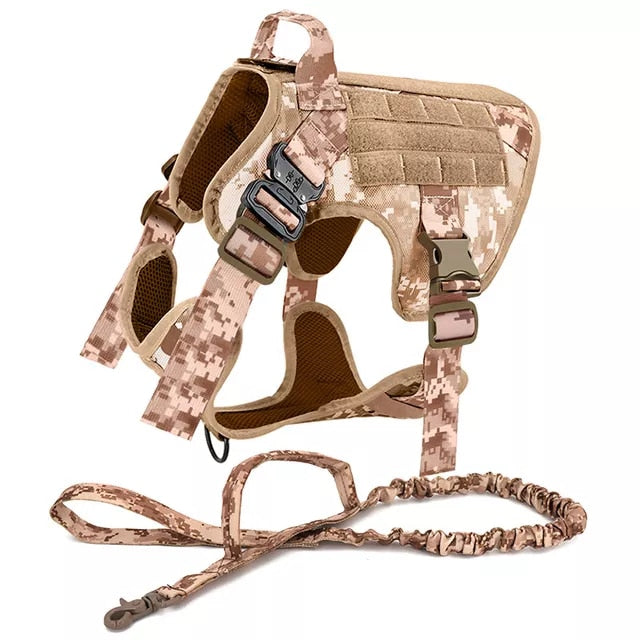 Tactical Dog Harness and Leash Set