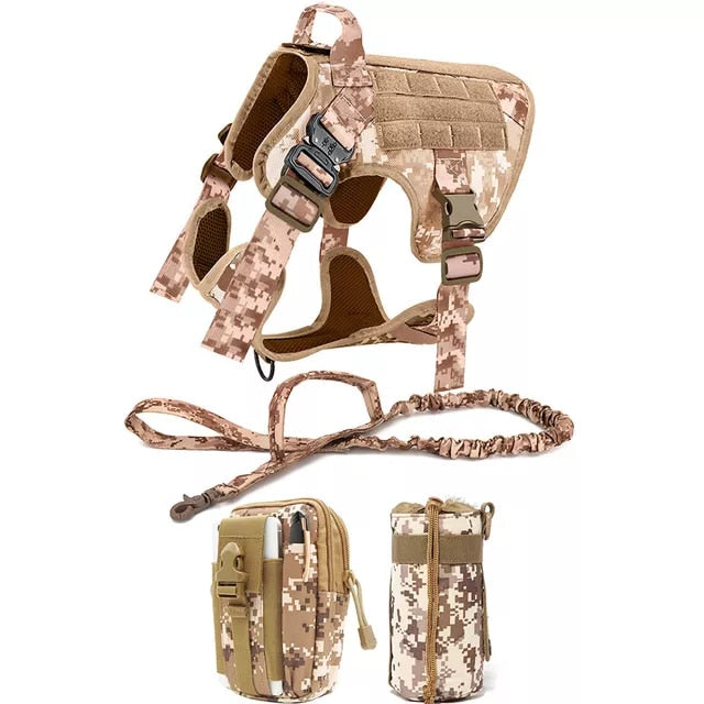 Tactical Dog Harness and Leash Set