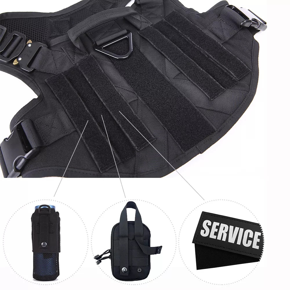 Tactical Dog Harness and Leash Set