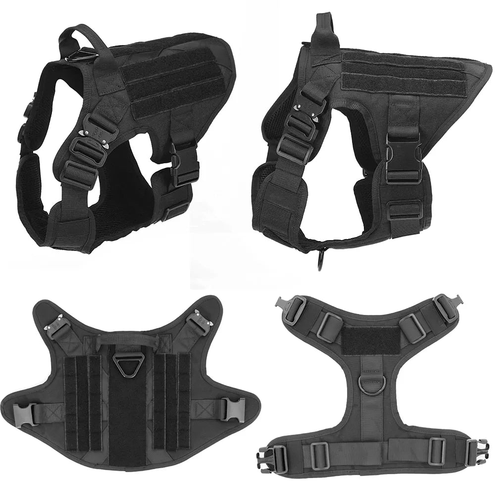 Tactical Dog Harness and Leash Set