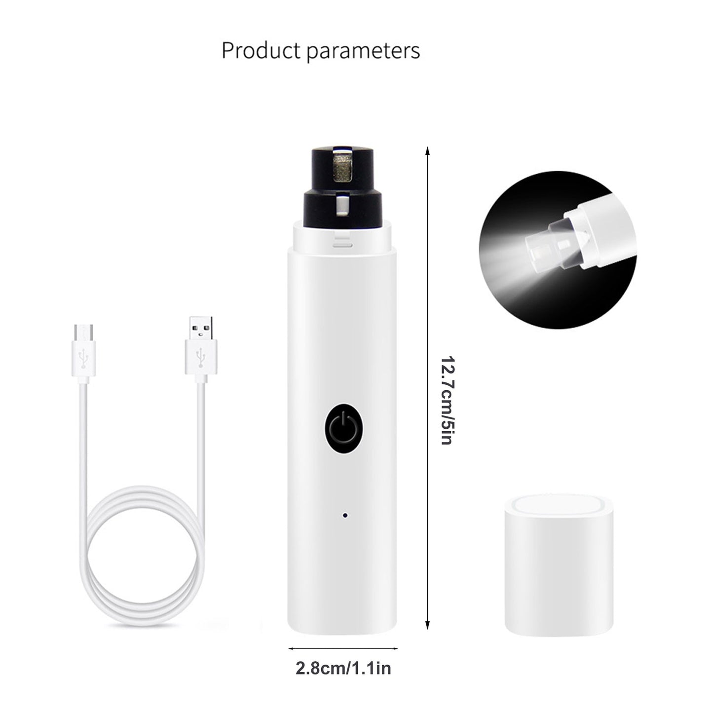 Rechargeable LED Dog Nail Grinder