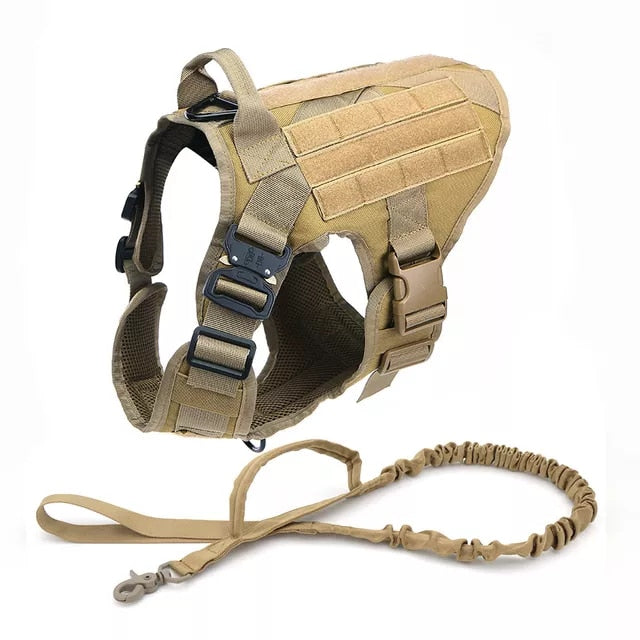 Tactical Dog Harness and Leash Set