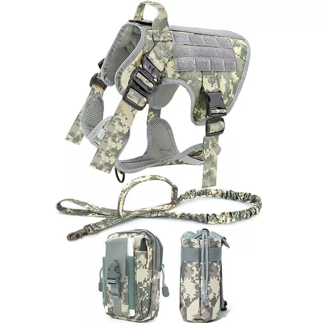 Tactical Dog Harness and Leash Set